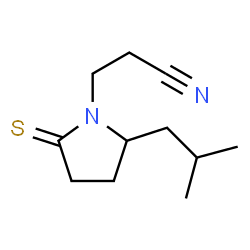 1-Pyrrolidinepropanenitrile,2-(2-methylpropyl)-5-thioxo- structure