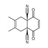 4aβ,8aβ-Dicyano-6,7-dimethyl-4a,5,8,8a-tetrahydro-1,4-naphthoquinon Structure