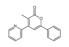 3-methyl-6-phenyl-4-pyridin-2-ylpyran-2-one结构式