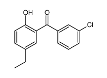 (3-chlorophenyl)-(5-ethyl-2-hydroxyphenyl)methanone Structure