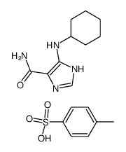 5-Cyclohexylamino-1H-imidazole-4-carboxylic acid amide; compound with toluene-4-sulfonic acid结构式