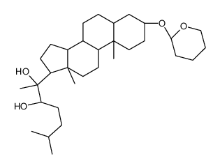 (2R,3R)-2-[(3S,5S,8R,9S,10S,13S,14S,17S)-10,13-dimethyl-3-(oxan-2-yloxy)-2,3,4,5,6,7,8,9,11,12,14,15,16,17-tetradecahydro-1H-cyclopenta[a]phenanthren-17-yl]-6-methylheptane-2,3-diol Structure