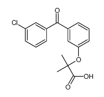 2-[3-(3-chlorobenzoyl)phenoxy]-2-methylpropanoic acid结构式