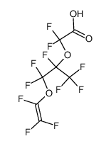 Difluoro-(1,2,2-trifluoro-1-trifluoromethyl-2-trifluorovinyloxy-ethoxy)-acetic acid Structure