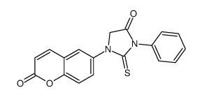 1-(2-oxochromen-6-yl)-3-phenyl-2-sulfanylideneimidazolidin-4-one结构式