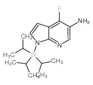 1H-Pyrrolo[2,3-b]pyridin-5-amine, 4-fluoro-1-[tris(1-methylethyl)silyl]- structure