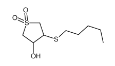 1,1-dioxo-4-pentylsulfanylthiolan-3-ol结构式