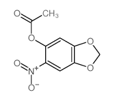 1,3-Benzodioxol-5-ol,6-nitro-, 5-acetate结构式