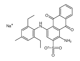 sodium 1-amino-4-[(2,6-diethyl-4-methylphenyl)amino]-9,10-dihydro-9,10-dioxoanthracene-2-sulphonate结构式