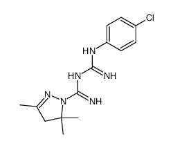 N-(4-Chloro-phenyl)-N'-[imino-(3,5,5-trimethyl-4,5-dihydro-pyrazol-1-yl)-methyl]-guanidine Structure