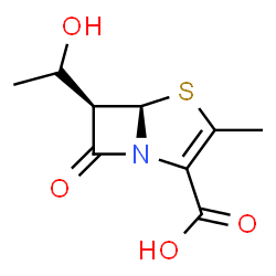 4-Thia-1-azabicyclo[3.2.0]hept-2-ene-2-carboxylicacid,6-(1-hydroxyethyl)-3-methyl-7-oxo-,(5alpha,6bta)-(9CI) structure