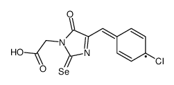 1-IMIDAZOLIDINEACETIC ACID, 4-((4-CHLOROPHENYL)METHYLENE)-5-OXO-2-SELE NOXO- Structure