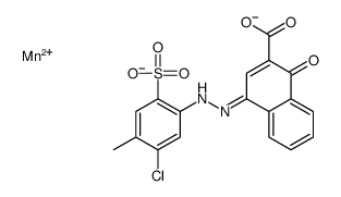 manganese(2+) (4E)-4-[2-(5-chloro-4-methyl-2-sulfonatophenyl)hydrazinylidene]-1-oxo-1,4-dihydronaphthalene-2-carboxylate Structure