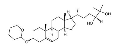 (24R)-3β-(2H-tetrahydropyran-2-yloxy)cholesta-5,7-diene-24,25-diol Structure