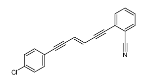 2-[6-(4-chlorophenyl)hex-3-en-1,5-diynyl]benzonitrile Structure