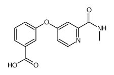 3-[2-(methylcarbamoyl)pyridin-4-yl]oxybenzoic acid Structure