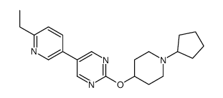 2-(1-cyclopentylpiperidin-4-yl)oxy-5-(6-ethylpyridin-3-yl)pyrimidine Structure