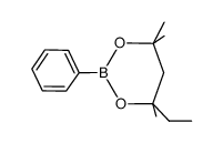 (R)-4-ethyl-4,6,6-trimethyl-2-phenyl-1,3,2-dioxaborinane Structure