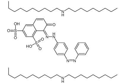 7-hydroxy-8-[[4-(phenylazo)phenyl]azo]naphthalene-1,3-disulphonic acid, compound with nonyldecylamine (1:2) Structure