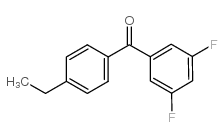 (3,5-difluorophenyl)-(4-ethylphenyl)methanone structure