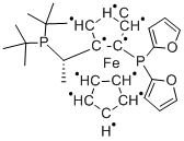 (S)-1-{(RP)-2-[二(2-呋喃基)膦基]二茂铁基}乙基二叔丁基膦结构式