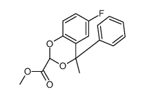 methyl (2S,4S)-6-fluoro-4-methyl-4-phenyl-1,3-benzodioxine-2-carboxylate结构式