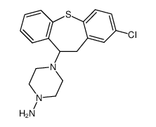 10-(4-aminopiperazino)-2-chloro-10,11-dihydrodibenzo(b,f)thiepin结构式