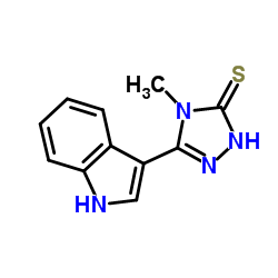 5-(1H-Indol-3-yl)-4-methyl-4H-1,2,4-triazole-3-thiol结构式