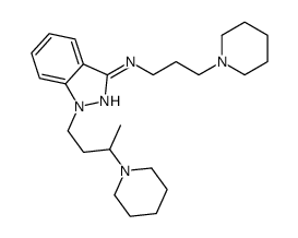 1-(3-piperidin-1-ylbutyl)-N-(3-piperidin-1-ylpropyl)indazol-3-amine Structure