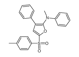 N-methyl-5-(4-methylphenyl)sulfonyl-N,3-diphenylfuran-2-amine结构式