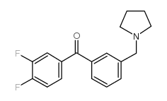 3,4-DIFLUORO-3'-PYRROLIDINOMETHYL BENZOPHENONE图片