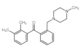 2,3-DIMETHYL-2'-(4-METHYLPIPERAZINOMETHYL) BENZOPHENONE结构式