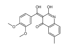 (3E)-3-[(3,4-dimethoxyphenyl)-hydroxymethylidene]-6-methyl-1H-quinoline-2,4-dione Structure