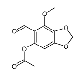 6-acetoxy-2-methoxy-3,4-methylenedioxybenzaldehyde Structure