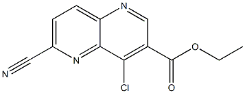 4-Chloro-6-cyano-[1,5]naphthyridine-3-carboxylic acid ethyl ester Structure