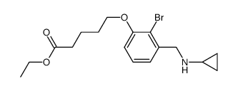 ethyl 5-{2-bromo-3-[(cyclopropylamino)methyl]phenoxy}pentanoate Structure