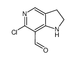 6-chloro-5-azaindoline-7-carbaldehyde Structure