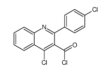 4-chloro-2-(4-chlorophenyl)quinoline-3-carbonyl chloride Structure