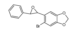 (E)-6-bromo-5-(2-phenyl-1,2-epoxyethyl)benzo-1,3-doxole Structure