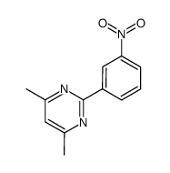 4,6-dimethyl-2-(3-nitro-phenyl)-pyrimidine Structure