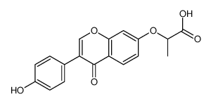 2-[3-(4-hydroxyphenyl)-4-oxochromen-7-yl]oxypropanoic acid Structure