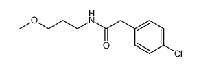 (4-chloro-phenyl)-acetic acid-(3-methoxy-propylamide)结构式