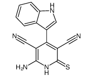 6-amino-4-(1H-indol-3-yl)-2-thioxo-1,2-dihydropyridine-3,5-dicarbonitrile Structure