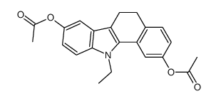 3,9-diacetoxy-11-ethyl-6,11-dihydro-5H-benzocarbazole结构式