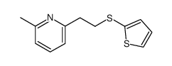 2-methyl-6-(2-[2]thienylmercapto-ethyl)-pyridine Structure