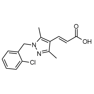 3-[1-[(2-Chlorophenyl)methyl]-3,5-dimethyl-1H-pyrazol-4-yl]-2-propenoic acid Structure