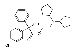 2-(dicyclopentylamino)ethyl 2-hydroxy-2,2-diphenylacetate,hydrochloride Structure