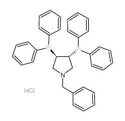 (3r,4r)-(+)-1-benzyl-3,4-bis(diphenylphosphino)pyrrolidine hydrochloride结构式