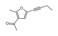 1-(5-but-1-ynyl-2-methylfuran-3-yl)ethanone结构式