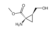 Cyclopropanecarboxylic acid, 1-amino-2-(hydroxymethyl)-, methyl ester, Structure